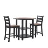 Kirkland's Home Black Wood Farmhouse 3-Pc. Stool And Table Set- Dining Tables