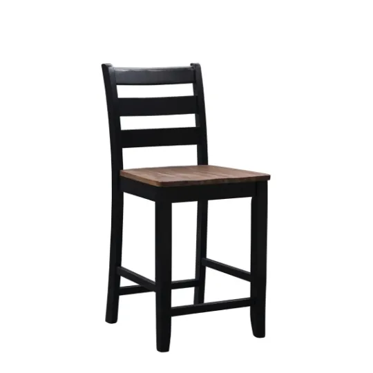 Kirkland's Home Black Wood Farmhouse 3-Pc. Stool And Table Set- Dining Tables