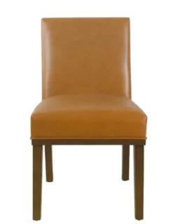 Kirkland's Home Blair Carmel Leather Dining Chair- Dining Chairs