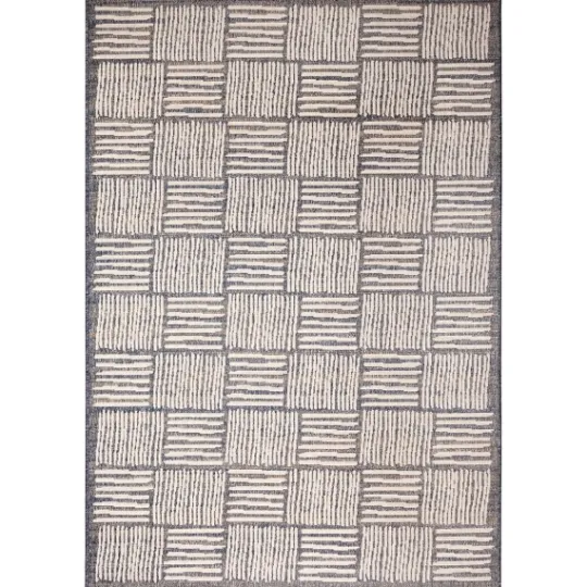 Kirkland's Home Blake Gray Cube Indoor/Outdoor Area Rug, 7X9- Outdoor Rugs