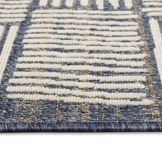 Kirkland's Home Blake Gray Cube Indoor/Outdoor Area Rug, 7X9- Outdoor Rugs