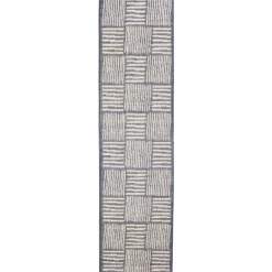Kirkland's Home Blake Gray Cube Indoor/Outdoor Runner, 1X7- Outdoor Rugs