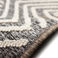 Kirkland's Home Blake Gray Zigzag Indoor/Outdoor Area Rug, 5X7- Outdoor Rugs