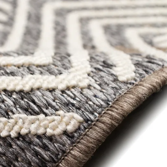 Kirkland's Home Blake Gray Zigzag Indoor/Outdoor Area Rug, 5X7- Outdoor Rugs