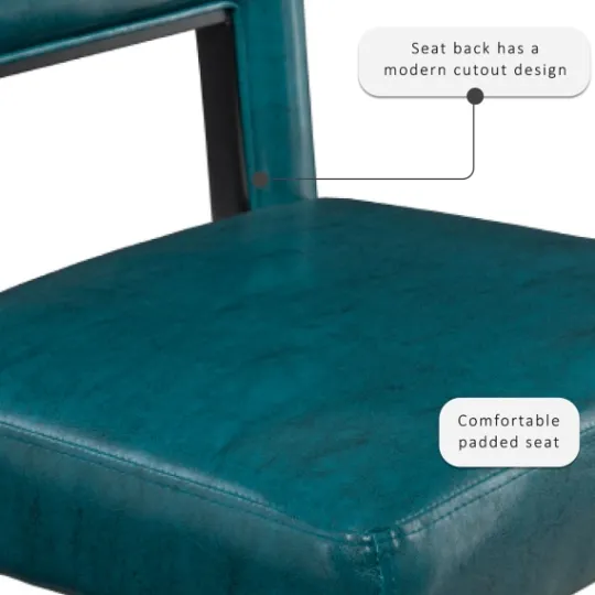 Kirkland's Home Blakely Seat Counter Stool With Black Base- Bar Stools & Counter Height Stools