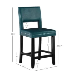 Kirkland's Home Blakely Seat Counter Stool With Black Base- Bar Stools & Counter Height Stools