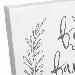 Kirkland's Home Bless This Food White And Gray Canvas Art Print- Wall Quotes & Signs