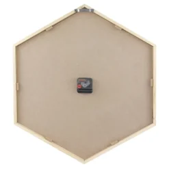 Kirkland's Home Blond Wood Frame Hexagon Wall Clock- Clocks