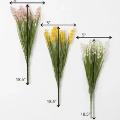 Kirkland's Home Blooming Floral Grass Bundles, Set Of 3- Stems & Bouquets