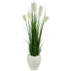 Kirkland's Home Blooming Ivory Wheat Plume Grass Plant- Trees & Topiaries
