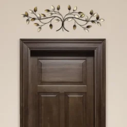 Kirkland's Home Blowing Leaves Over The Door Metal Wall Sculpture- Wall Plaques