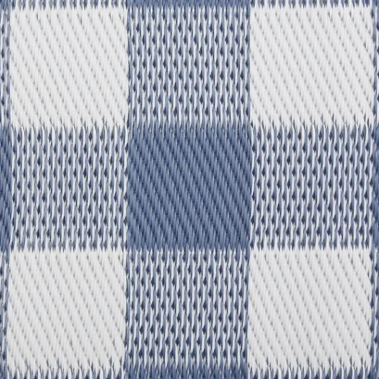 Kirkland's Home Blue & White Buffalo Check Outdoor Area Rug, 4X6- Outdoor Rugs