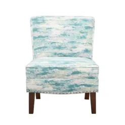Kirkland's Home Blue Abstract Armless Accent Chair- Accent Chairs