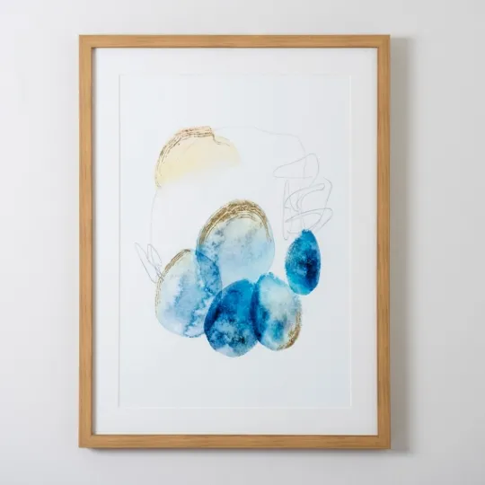 Kirkland's Home Blue And Gold Abstracts Ii Framed Art Print- Framed Art