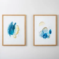 Kirkland's Home Blue And Gold Abstracts Ii Framed Art Print- Framed Art