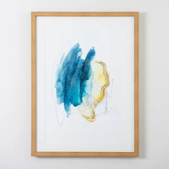 Kirkland's Home Blue And Gold Abstracts I Framed Art Print- Framed Art