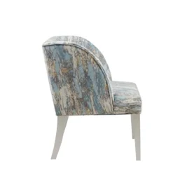 Kirkland's Home Blue And Gray Abstract Wingback Accent Chair- Accent Chairs