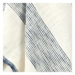 Kirkland's Home Blue And Ivory Striped Woven Cotton Throw- Blankets & Throws