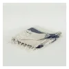 Kirkland's Home Blue And Natural Colorblock Chevron Throw- Blankets & Throws