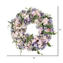 Kirkland's Home Blue And Pink Hydrangea Wreath, 18 In.- Wreaths