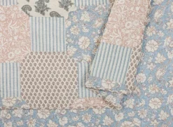 Kirkland's Home Blue And Rose Patchwork Full/Queen 3-Pc. Quilt Set- Quilts