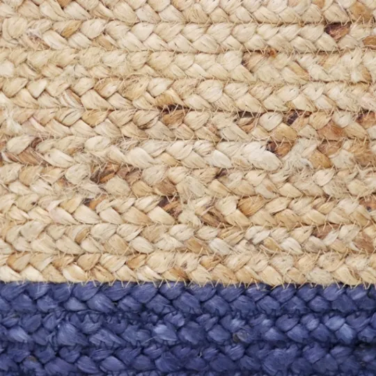 Kirkland's Home Blue And Tan Woven Jute Basket With Tassel, 17 In.- Baskets & Boxes