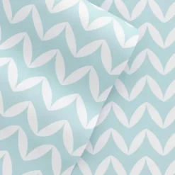 Kirkland's Home Blue And White Chevron 3-Pc. Twin Sheet Set- Bed Sheets