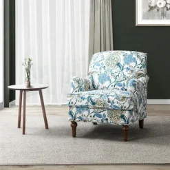 Kirkland's Home Blue And White Floral Classic Accent Chair- Accent Chairs