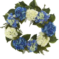 Kirkland's Home Blue And White Hydrangea Wreath- Wreaths