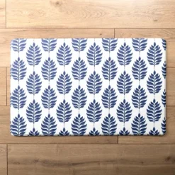 Kirkland's Home Blue And White Leandra Kitchen Mat- Kitchen & Floor Mats