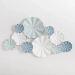 Kirkland's Home Blue And White Seashell Plates Wall Plaque- Wall Plaques