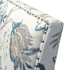 Kirkland's Home Blue And Yellow Floral Upholstered Accent Chair- Accent Chairs