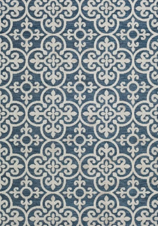 Kirkland's Home Blue Auckland Tile Outdoor Area Rug, 7X9- Outdoor Rugs