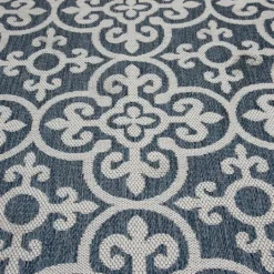 Kirkland's Home Blue Auckland Tile Outdoor Area Rug, 7X9- Outdoor Rugs