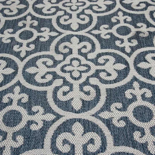 Kirkland's Home Blue Auckland Tile Outdoor Area Rug, 7X9- Outdoor Rugs