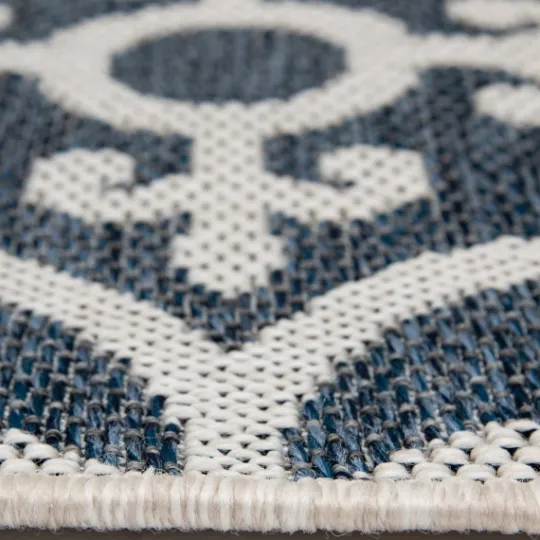 Kirkland's Home Blue Auckland Tile Outdoor Area Rug, 7X9- Outdoor Rugs