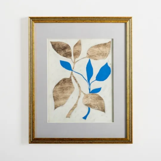 Kirkland's Home Blue Baroque Botanicals Framed Art Print- Framed Art