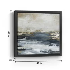 Kirkland's Home Blue Bay Framed Canvas Art Print, 42X42 In.- Canvas Art