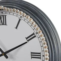 Kirkland's Home Blue Beaded Roman Numeral Clock- Clocks