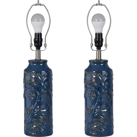 Kirkland's Home Blue Bo Ical Mayfield Table Lamps, Set Of 2- Table Lamps