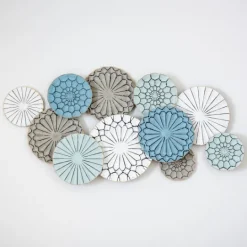 Kirkland's Home Blue Bohemian Metal Plate Wall Plaque- Wall Plaques