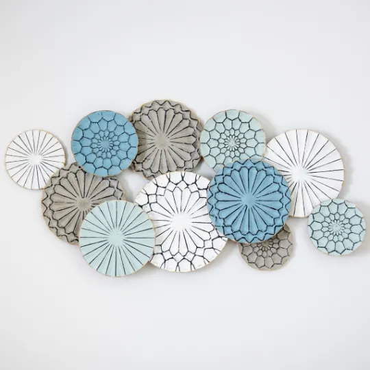 Kirkland's Home Blue Bohemian Metal Plate Wall Plaque- Wall Plaques