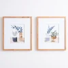 Kirkland's Home Blue Botanical Vase Framed Art Prints, Set Of 2- Framed Art