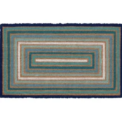 Kirkland's Home Blue Boxes Doormat- Doormats