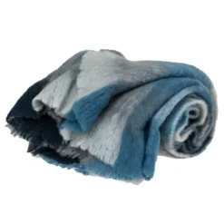 Kirkland's Home Blue Buffalo Check Wool Handloomed Throw- Blankets & Throws