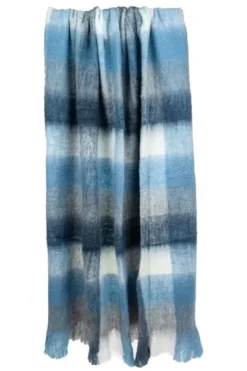 Kirkland's Home Blue Buffalo Check Wool Handloomed Throw- Blankets & Throws