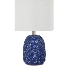 Kirkland's Home Blue Ceramic Coastal Table Lamp- Table Lamps