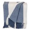 Kirkland's Home Blue Chalet Striped Fringe Throw- Blankets & Throws
