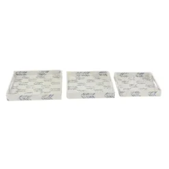 Kirkland's Home Blue Chevron Enamel 3-Pc. Tray Set- Decorative Trays