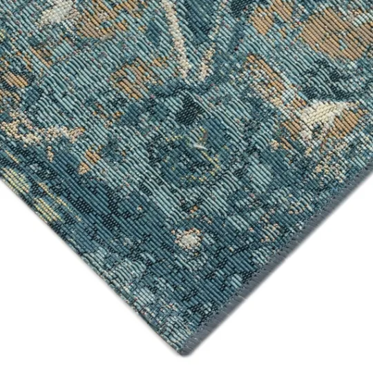 Kirkland's Home Blue Circle Medallion Outdoor Area Rug, 7X9- Outdoor Rugs